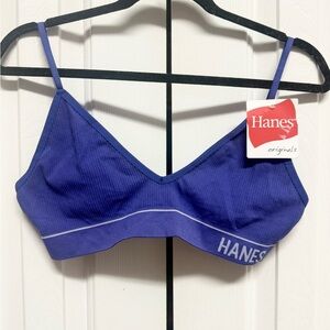 Hanes Originals Women's Deep Blue Bralette